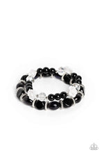 Load image into Gallery viewer, Who ROSE There? - Black and Silver Bracelet- Paparazzi Accessories