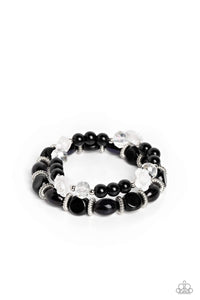 Who ROSE There? - Black and Silver Bracelet- Paparazzi Accessories