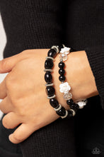 Load image into Gallery viewer, Who ROSE There? - Black and Silver Bracelet- Paparazzi Accessories