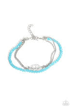 Load image into Gallery viewer, A LOTUS Like This - Blue and Silver Bracelet- Paparazzi Accessories