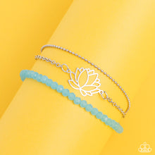 Load image into Gallery viewer, A LOTUS Like This - Blue and Silver Bracelet- Paparazzi Accessories