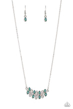 Load image into Gallery viewer, Lustrous Laurels - Green and Silver Necklace- Paparazzi Accessories