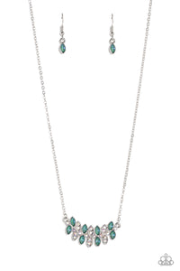 Lustrous Laurels - Green and Silver Necklace- Paparazzi Accessories