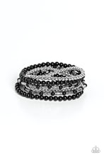 Load image into Gallery viewer, Mythical Magic - Black and Silver Bracelet- Paparazzi Accessories