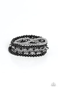 Mythical Magic - Black and Silver Bracelet- Paparazzi Accessories