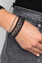 Load image into Gallery viewer, Mythical Magic - Black and Silver Bracelet- Paparazzi Accessories