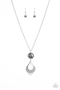 Stone TOLL - Black and Silver Necklace- Paparazzi Accessories