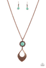 Load image into Gallery viewer, Stone TOLL - Blue and Copper Necklace- Paparazzi Accessories
