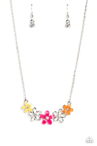 WILDFLOWER About You - Pink and Silver Necklace- Paparazzi Accessories