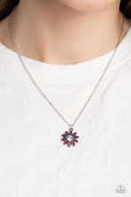 Load image into Gallery viewer, Daisy Diva - Purple and Silver Necklace- Paparazzi Accessories
