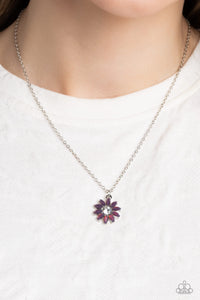 Daisy Diva - Purple and Silver Necklace- Paparazzi Accessories