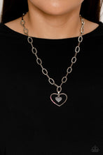 Load image into Gallery viewer, Refulgent Romance - Pink and Silver Necklace- Paparazzi Accessories