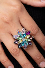 Load image into Gallery viewer, Am I GLEAMing? - Multicolored Silver Ring- Paparazzi Accessories