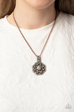 Load image into Gallery viewer, Bewitching Brilliance - White and Copper Necklace- Paparazzi Accessories