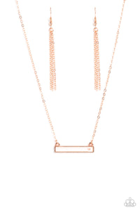 Devoted Darling -White and  Copper Necklace- Paparazzi Accessories