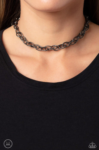 If I Only Had a CHAIN - Gunmetal Necklace- Paparazzi Accessories