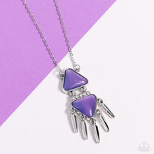 Load image into Gallery viewer, Under the FRINGE - Purple and Silver Necklace- Paparazzi Accessories