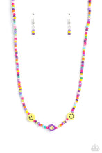 Load image into Gallery viewer, Flower Power Pageant - Purple Multicolored Necklace- Paparazzi Accessories