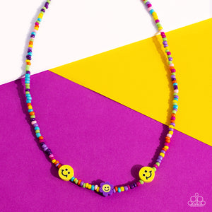 Flower Power Pageant - Purple Multicolored Necklace- Paparazzi Accessories