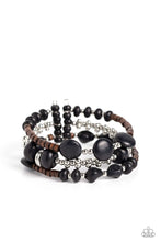 Load image into Gallery viewer, Operation Outdoors - Black and Brown Bracelet- Paparazzi Accessories