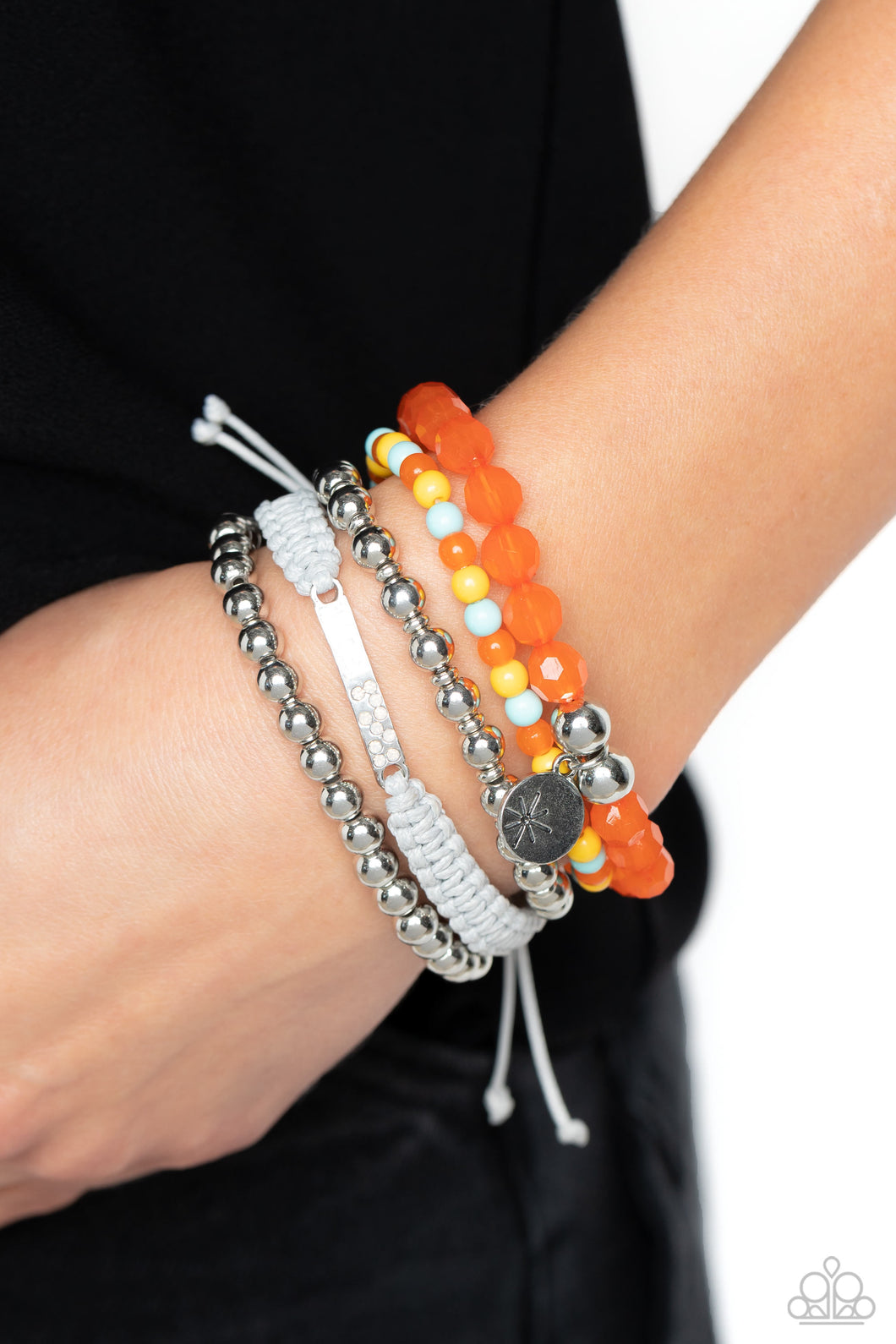 Offshore Outing - Multicolored Silver Bracelet- Paparazzi Accessories