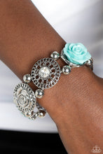 Load image into Gallery viewer, Optimistic Oasis - Blue and Silver Bracelet- Paparazzi Accessories