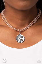 Load image into Gallery viewer, Compacted Cosmos - Pink and Silver Necklace- Paparazzi Accessories