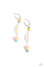 Load image into Gallery viewer, Coastal Cowabunga - Multicolored Silver Earrings- Paparazzi Accessories