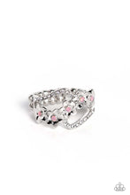 Load image into Gallery viewer, Captivating Corsage - Pink and Silver Ring- Paparazzi Accessories