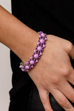 Load image into Gallery viewer, Pop Art Party - Purple and Silver Bracelet- Paparazzi Accessories