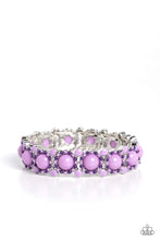 Load image into Gallery viewer, Pop Art Party - Purple and Silver Bracelet- Paparazzi Accessories