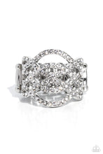 Load image into Gallery viewer, Interlocked Impression - White and Silver Ring- Paparazzi Accessories