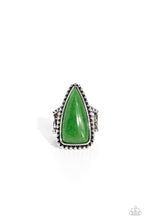 Load image into Gallery viewer, Earthy Engagement - Green and Silver Ring- Paparazzi Accessories