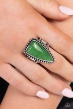 Load image into Gallery viewer, Earthy Engagement - Green and Silver Ring- Paparazzi Accessories