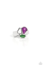 Load image into Gallery viewer, Geometry Test - Purple and Silver Ring- Paparazzi Accessories