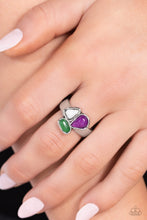 Load image into Gallery viewer, Geometry Test - Purple and Silver Ring- Paparazzi Accessories