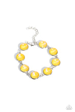 Load image into Gallery viewer, Enchanted Emblems - Yellow and Silver Bracelet- Paparazzi Accessories