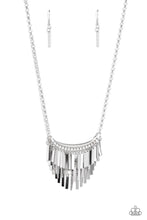 Load image into Gallery viewer, Cue the Chandelier - Silver Necklace- Paparazzi Accessories