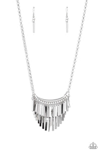 Cue the Chandelier - Silver Necklace- Paparazzi Accessories