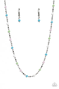 Summer Sunrise - Multicolored Silver Necklace- Paparazzi Accessories