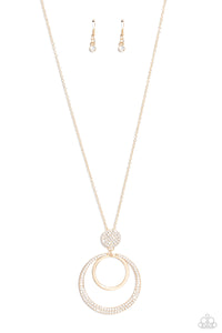 Spanish Sizzle - White and Gold Necklace- Paparazzi Accessories