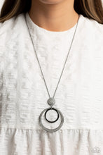 Load image into Gallery viewer, Spanish Sizzle - White and Gunmetal Necklace- Paparazzi Accessories