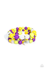 Load image into Gallery viewer, Heartfelt Haven - Green and Purple Bracelet- Paparazzi Accessories