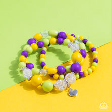 Load image into Gallery viewer, Heartfelt Haven - Green and Purple Bracelet- Paparazzi Accessories