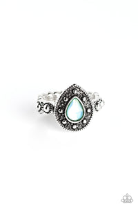 Opera Showcase - Green and Silver Ring- Paparazzi Accessories