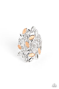 LEAF Home - Orange and Silver Ring- Paparazzi Accessories
