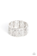 Load image into Gallery viewer, Garden Walls - White and Silver Bracelet- Paparazzi Accessories