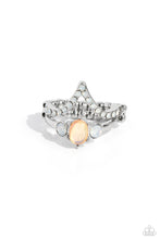 Load image into Gallery viewer, Chevron Celebrity - Orange and Silver Ring- Paparazzi Accessories