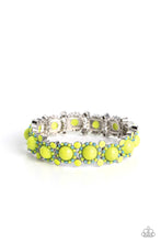Load image into Gallery viewer, Pop Art Party - Green and Silver Bracelet- Paparazzi Accessories