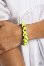 Load image into Gallery viewer, Pop Art Party - Green and Silver Bracelet- Paparazzi Accessories
